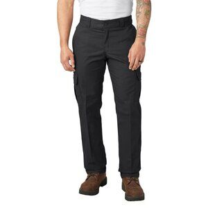 Dickies Cargo Pant Regular Fit Straight Leg Workwear Men's 34x32 Black WP595 NWT
